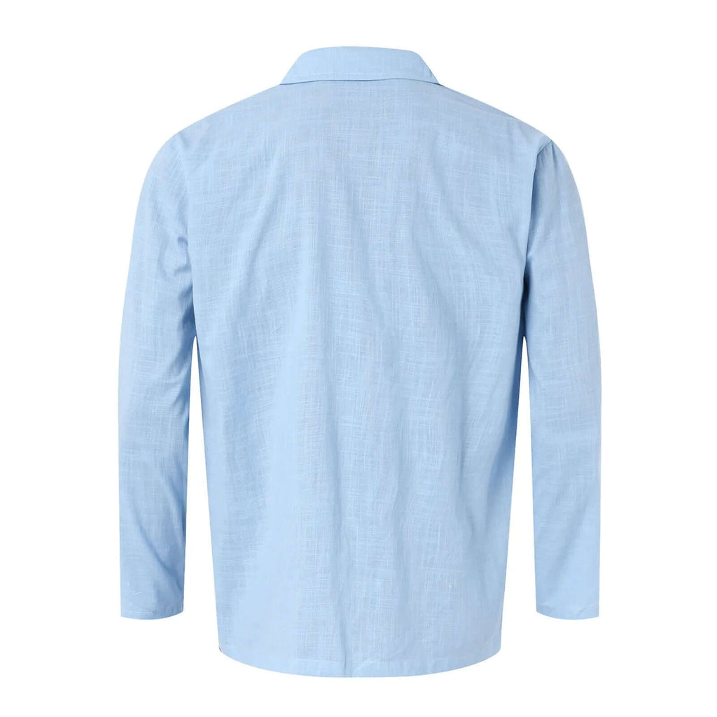 Leisure Thin Mens Fashion Suits Solid Color Lapels Buttons Suits Jackets And Tops British Style Linen Blended Coat Party Wear in light blue.