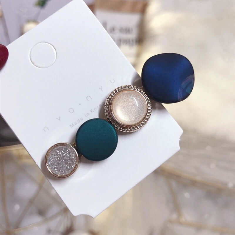 Women Crystal Hair Clip Candy Hit Color Bright Bangs Hairpin Hair Accessories for Girls Barrette Hair Accessories.