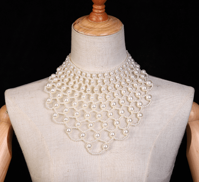Necklace Women Pearl Body Chain Wedding Dress Accessories Necklace Cutout Dress Accessories