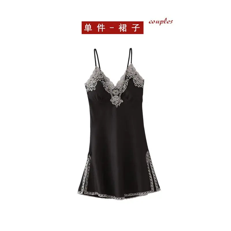 5PC Silk Robe Sleep Suit Womens Lace Satin Pajamas Gown Set V-Neck Cami Nighties Wear Pijama Home Nightwear Spring Nightdress.